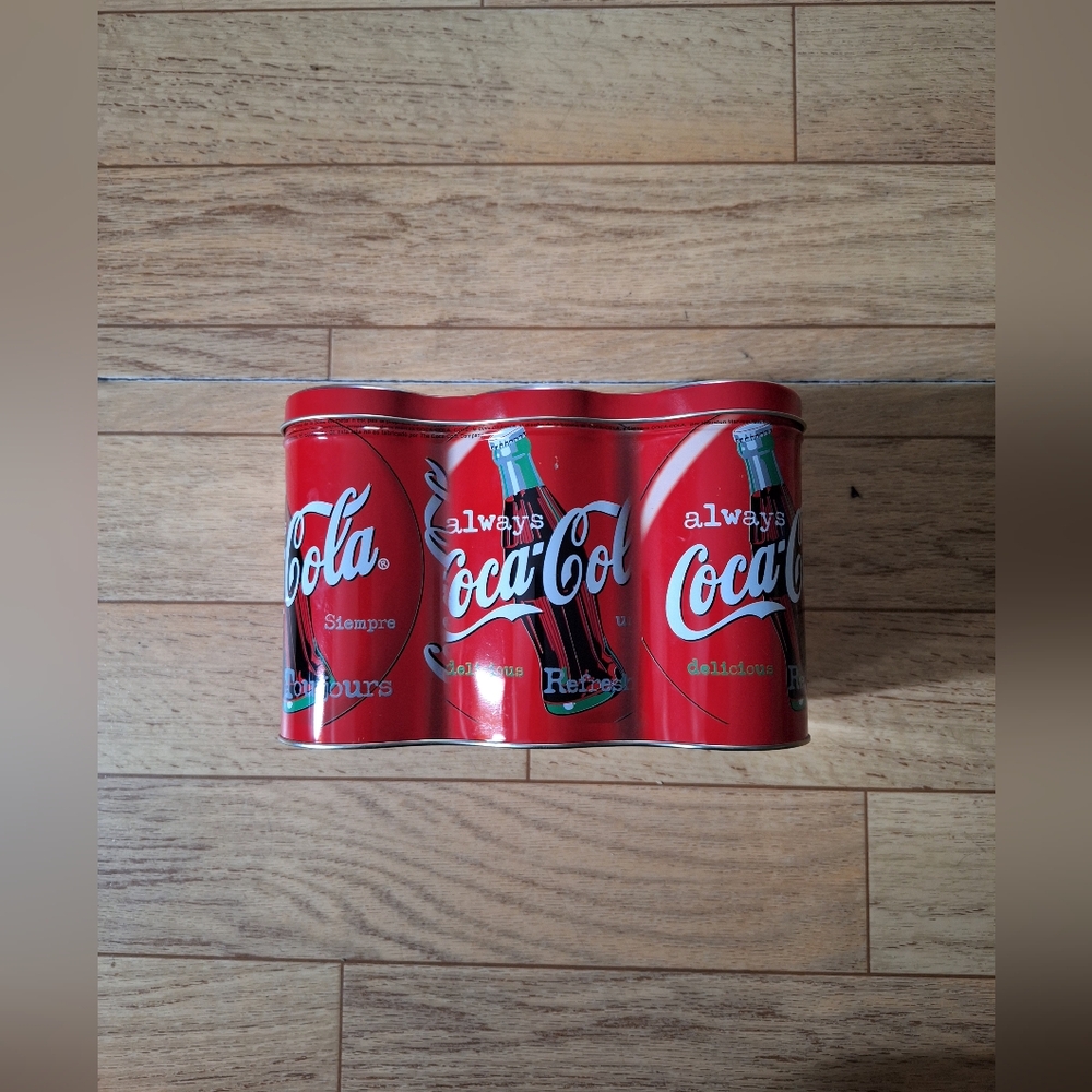 Coca-Cola COKE 6 Pack Cans Collectible Tin Can 1998 Vintage - Picture 2 of 6